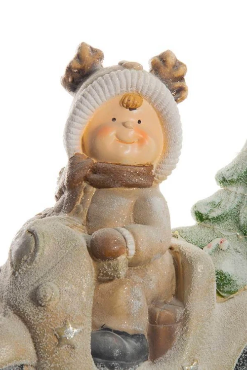 Figurka chłopczyka na skuterze 33,5 cm fot.8