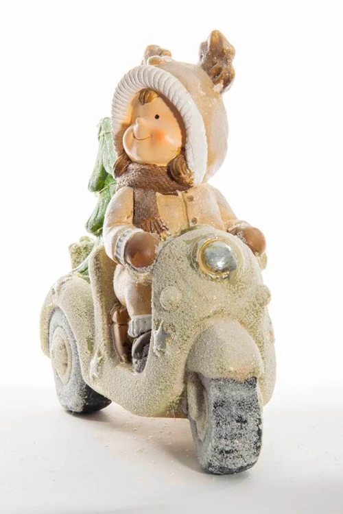 Figurka dziewczynki na skuterze 33,5 cm fot.1