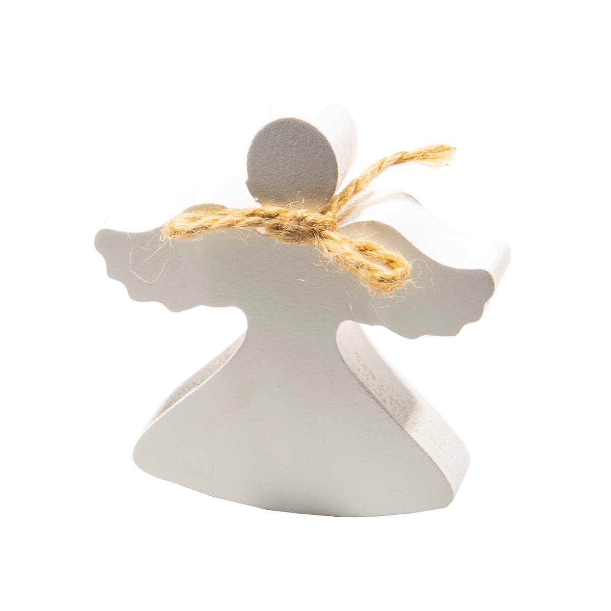 Anioł drewniany biały 13cm