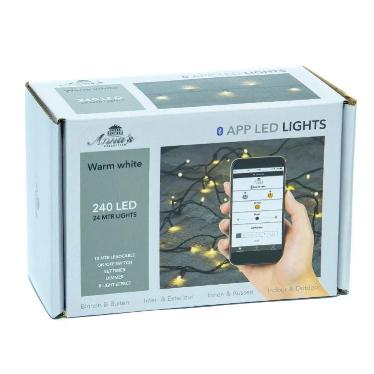 Lampki choinkowe sterowane Bluetooth 240 LED