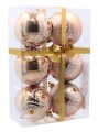 Bombki choinkowe Rose gold Wzorek ze złotym dodatkiem fot.10