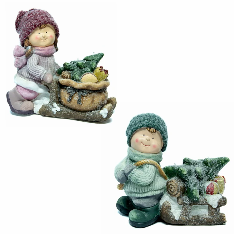 Figurka z saniami LED 33cm fot.1