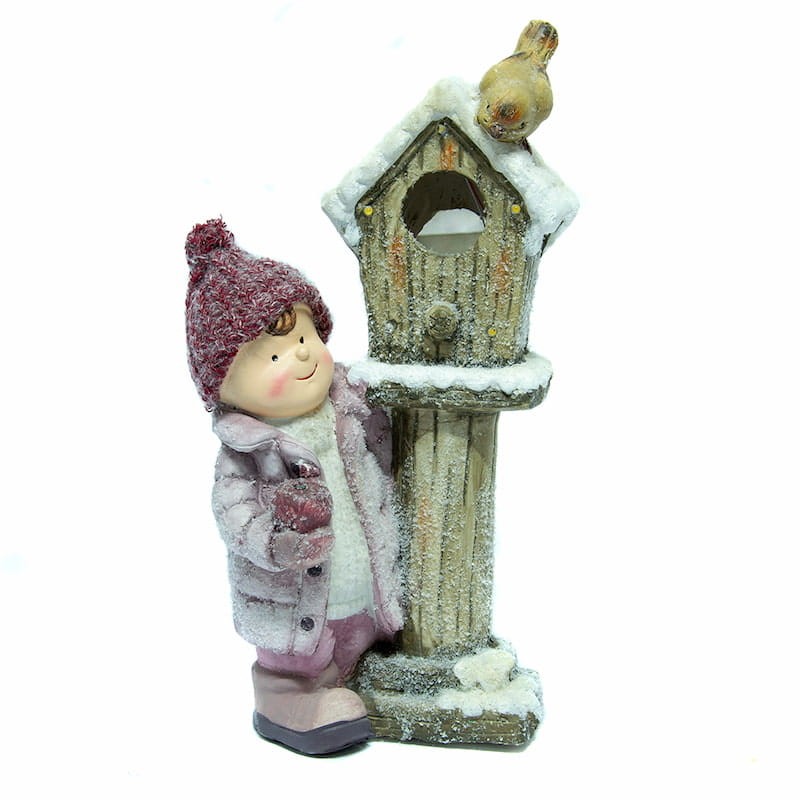 Figurka Chłopczyk z karmnikiem LED 44cm