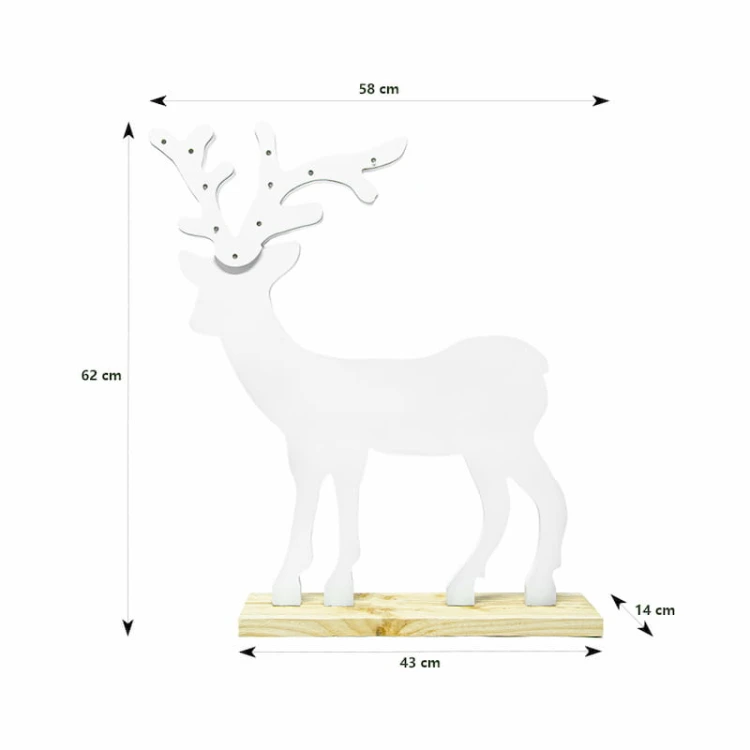 Renifer z drewna wysokość 62 cm