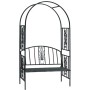 Pergola ogrodowa z ławką 122x58x203 cm