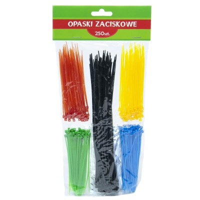 Kolorowe opaski zaciskowe 50/250/550 szt fot 01