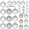 Bombki choinkowe 30 szt. srebrne