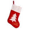 Skarpeta świąteczna czerwona 45cm wzór choinka