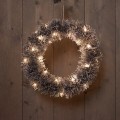 Wieniec Świąteczny czarny z LED 40cm