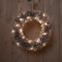 Wieniec Świąteczny czarny z LED 40cm