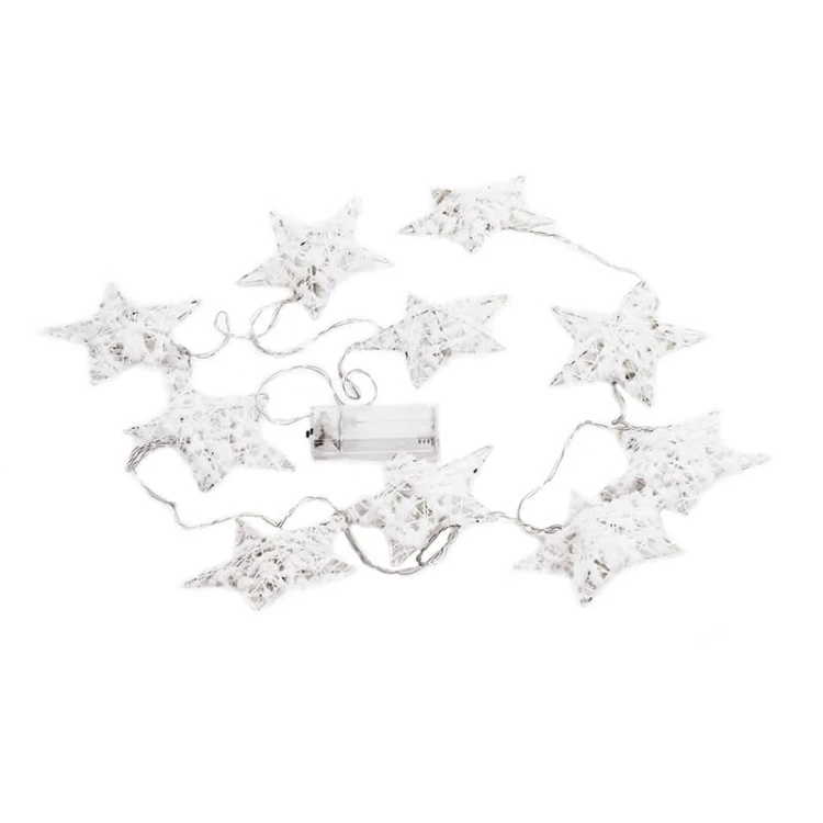 Lampki LED bawełniane gwiazdki 1,4m
