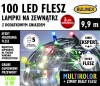Lampki choinkowe na grubym kablu 100 LED z Fleszem Multikolor fot. 1