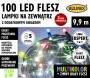 Lampki choinkowe na grubym kablu 100 LED z Fleszem Multikolor fot. 1
