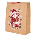 Świąteczna torba zakupowa z juty Mikołaj