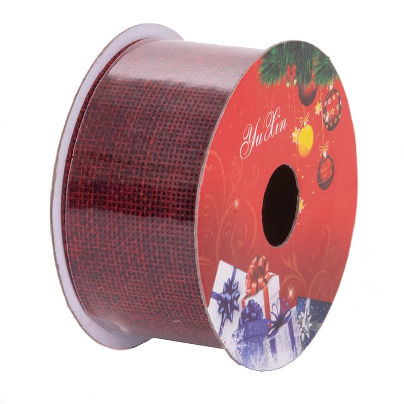 Dekoracyjna wstążka 3,8 cm x 2,7 m bordowa