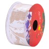 Świąteczna wstążka 3,8 cm x 2,7 m z wzorem kwiatu