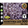 Kurtyna 300 LED zimna biała