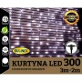 Kurtyna 300 LED zimna biała