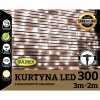 Kurtyna 300 LED ciepła biała