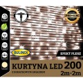Kurtyna 200 LED 2x2m z FLESZ ciepłe białe fot. 4