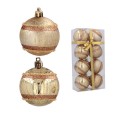 Bombki 6 cm złote wzór SPIRALA fot.6
