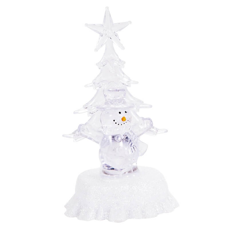 Podświetlana figurka świąteczna LED 15 cm - wzór: bałwan stojący na dwóch nogach fot. 9