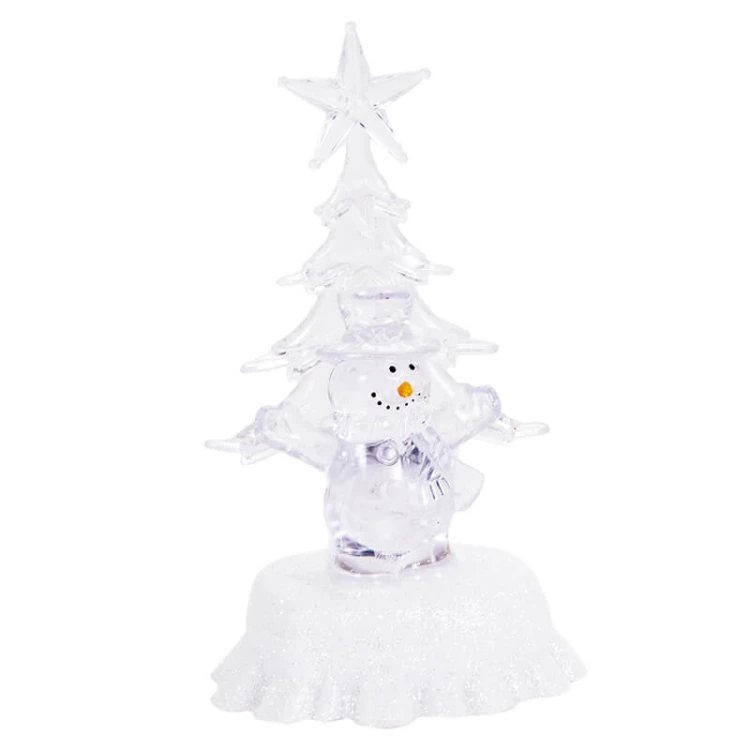 Podświetlana figurka świąteczna LED 15 cm - wzór: bałwan stojący na dwóch nogach fot. 9