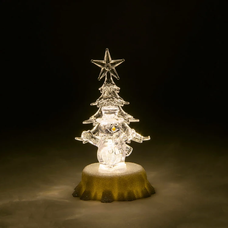 Podświetlana figurka świąteczna LED 15 cm - wzór: bałwan stojący na dwóch nogach fot. 8