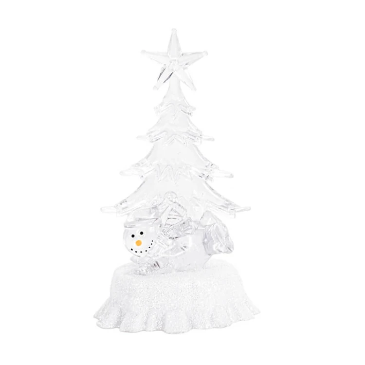 Podświetlana figurka świąteczna LED 15 cm - wzór: bałwan leżący fot. 5