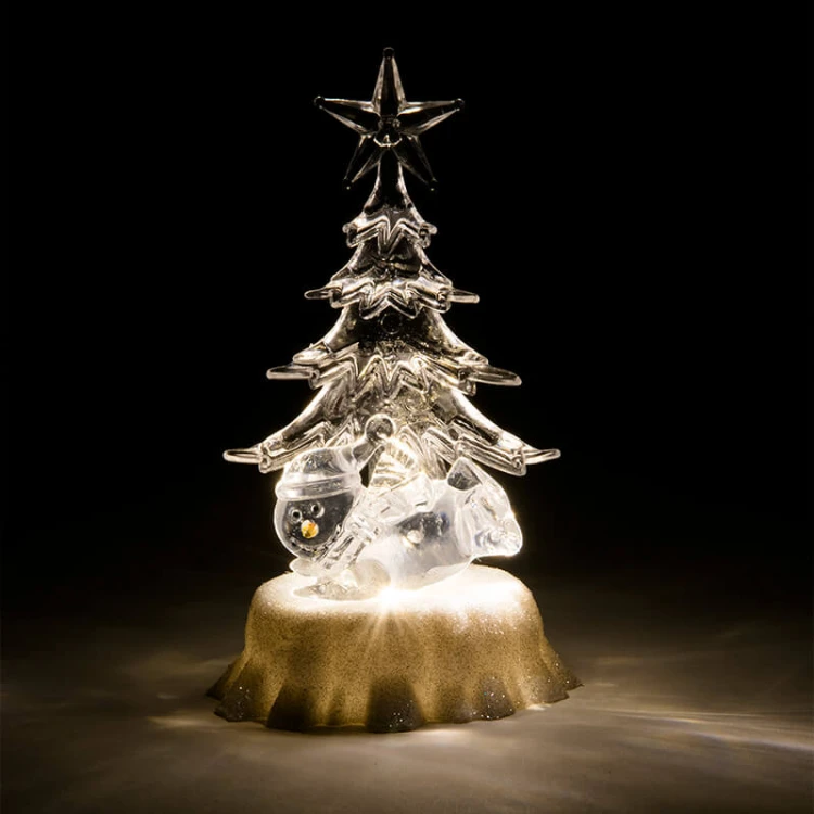 Podświetlana figurka świąteczna LED 15 cm - wzór: bałwan leżący fot. 4