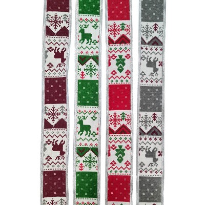 Świąteczna wstążka dekoracyjna 3,8 cm x 2,7 m