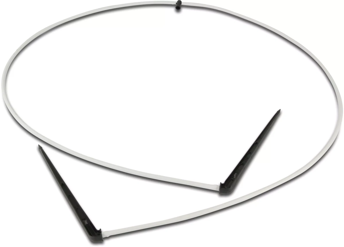 NaanDanJain 2-drożny rozdzielacz z PE + emiter patykowy prosty z labiryntem tworzywo sztuczne taper F 50cm czarno/biały typ ClickTif