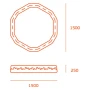 Piaskownica standard 150x150x25 jasno niebieski