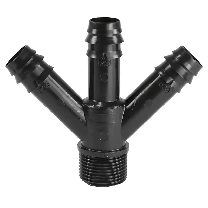Rodzielacz 3-drożny POM 16mm x 3/4 karbowane