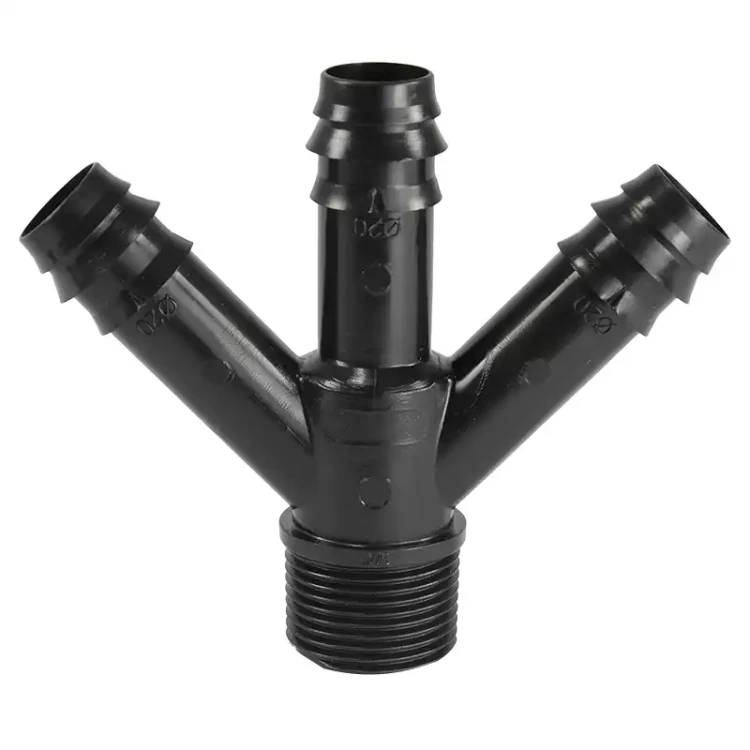 Rodzielacz 3-drożny POM 16mm x 3/4 karbowane