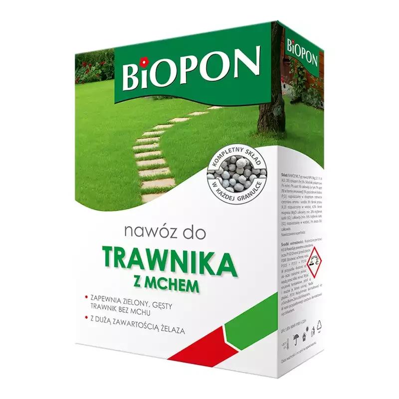 biopom nawóz do trawnika z mchem