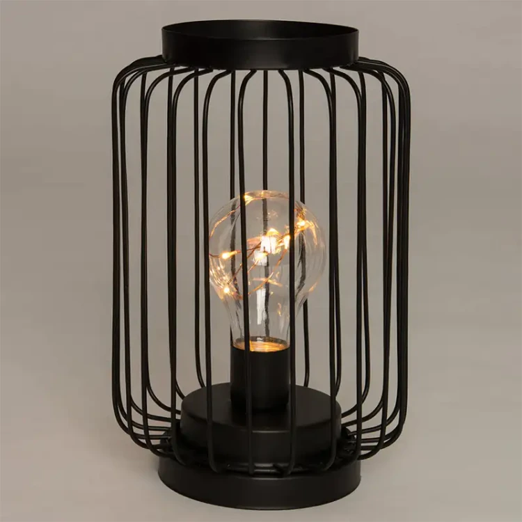 Stylowy lampion czarny 21 cm