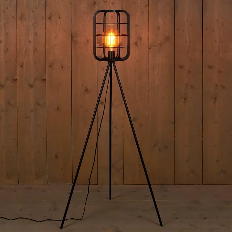 Lampa podłogowa + żarówka retro H- 135 cm fot.1