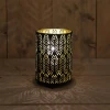 Lampion złoty ozdobny LED z żarówką