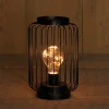 Lampion złoty ozdobny LED z żarówką i sznurkiem