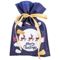 Worek prezentowy bożonarodzeniowy - renifery z sankami fot. 4