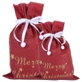 Worek prezentowy Merry Christmas - czerwony fot. 6