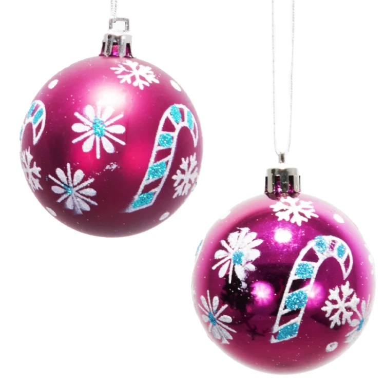 Bombki ozdobne burgundowe fot.17