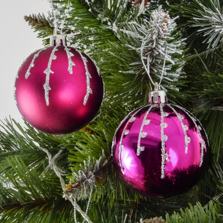 Bombki ozdobne burgundowe fot.13