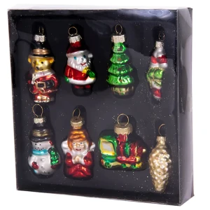 Szklane ozdoby choinkowe kpl. 8 szt.