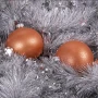 Szklana bombka struktura - brzoskwiniowy kpl. 6 szt. fot. 4