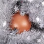 Szklana bombka struktura - brzoskwiniowy kpl. 6 szt. fot. 3