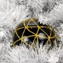Szklana bombka dekorowana - Złota triangle kpl. 6 szt. fot. 3