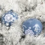 Szklana bombka dekorowana - Koronka Jeans kpl. 6 szt. fot. 5