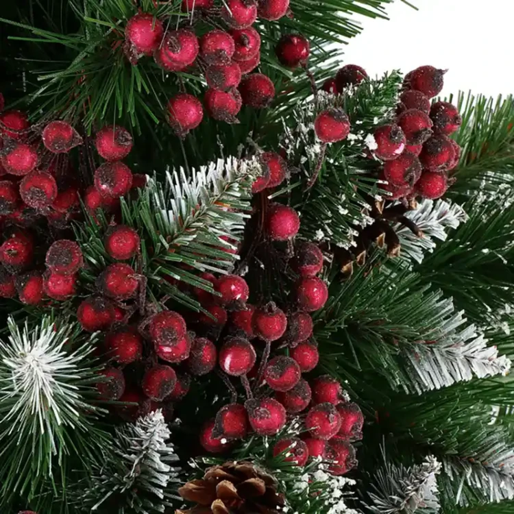 Jarzębina dekoracyjna ciemno czerwona sztuczna oszroniona 20 szt. fot. 6
